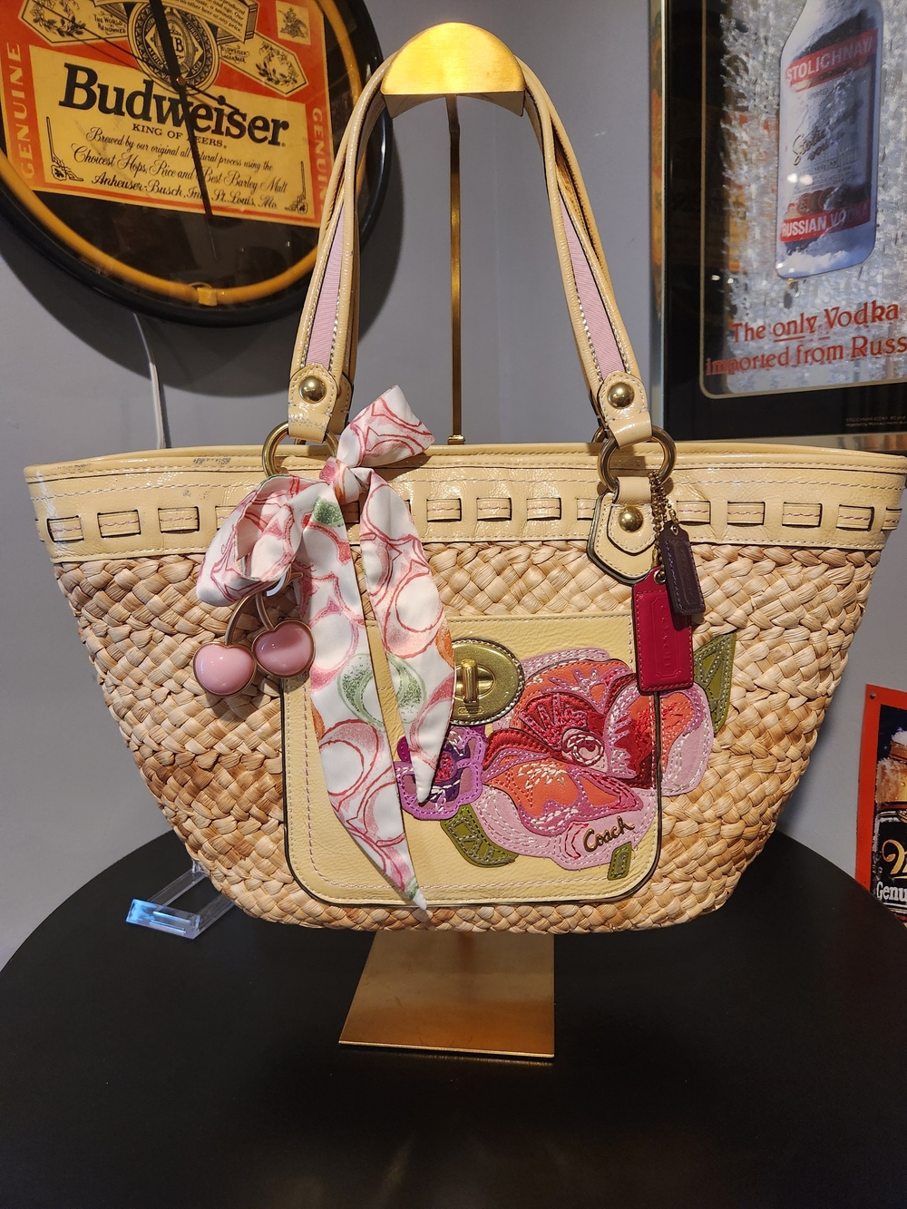 Coach Straw Poppy Tote
